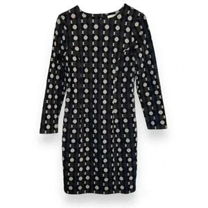 Boden Priscilla Jacquard Dress US 6 Geometric Gray Navy Taupe Black